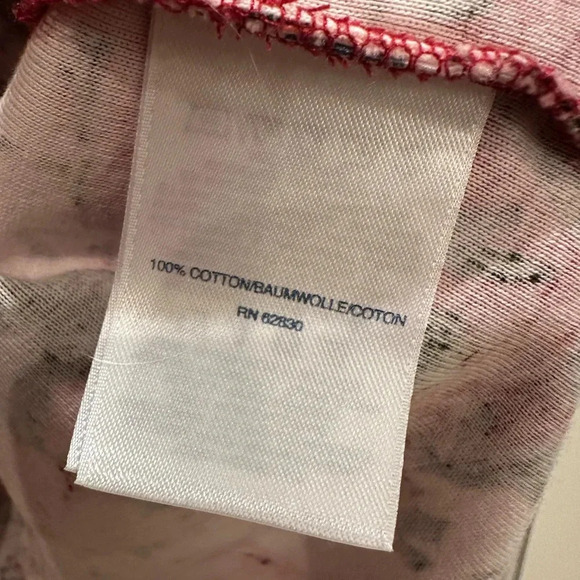 Lands’ End 3/4 Sleeve Hydrangea Floral Pink & Red Cotton Top Blouse Size XL 18 - Picture 11 of 11